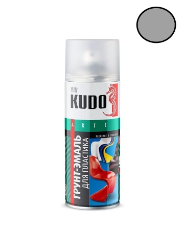 Краска для пластика серебристая акриловая KUDO 520мл